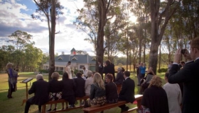 Outdoor wedding at Wandin Valley Estate, Hunter Valley