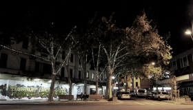 Hunter & Crown Streets at night
