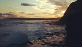 Newcastle's Bogey Hole at Sunset