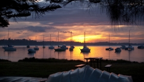 Sunset at PortStephens before Swarovski event