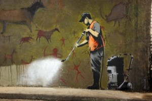 Graffiti Artist Banksy's piece "Graffiti Removal" Newcastle Art - Graffiti Artist Banksy's "Graffiti Removal"
